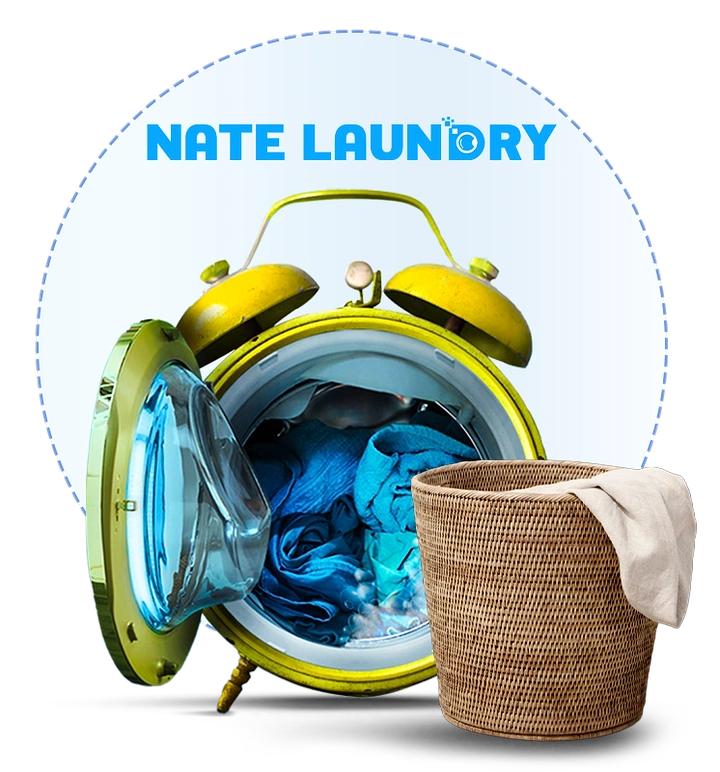 Laundry & Dry Cleaning creative ad: Alarm clock as washing machine drum