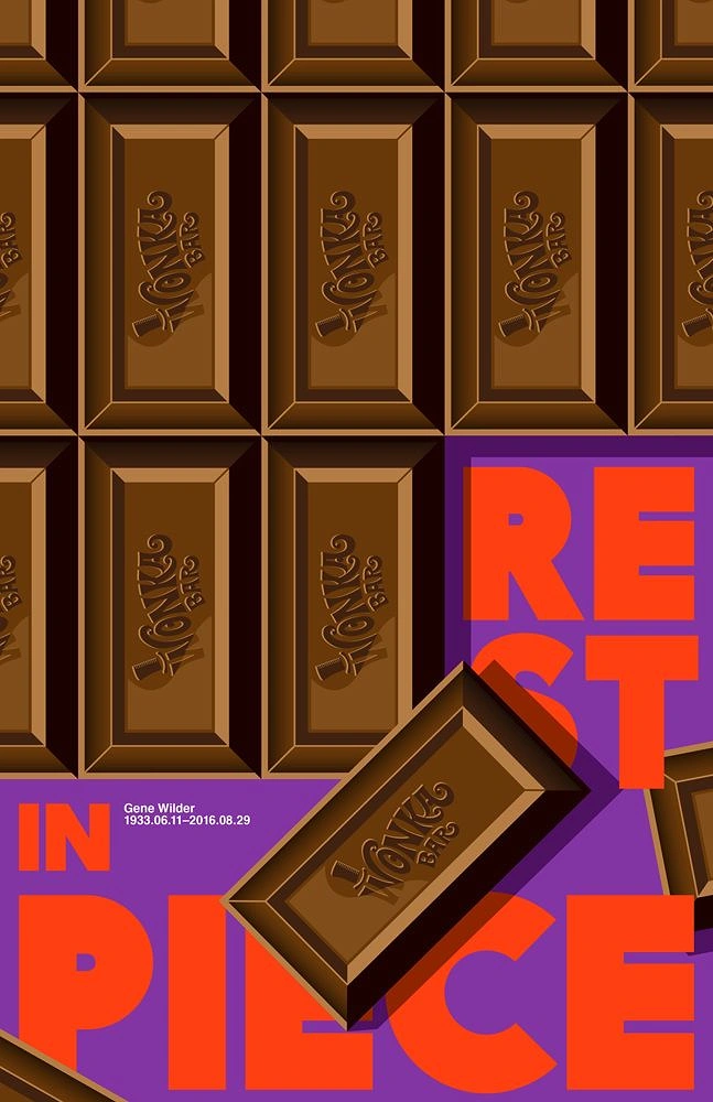 Creative ad: Grid of chocolate bar segments with a missing broken piece