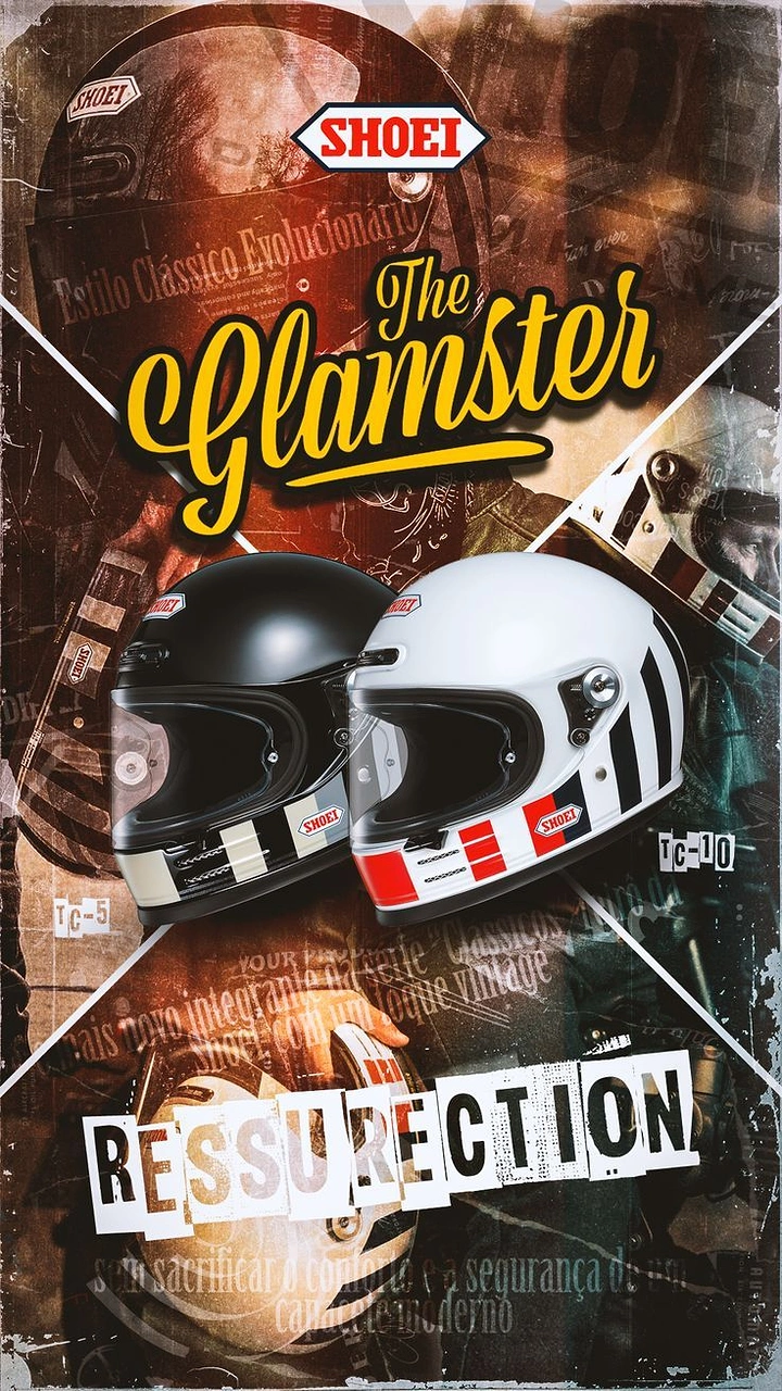Helmets & Riding Gear creative ad: Resurrection theme gives helmet poster character