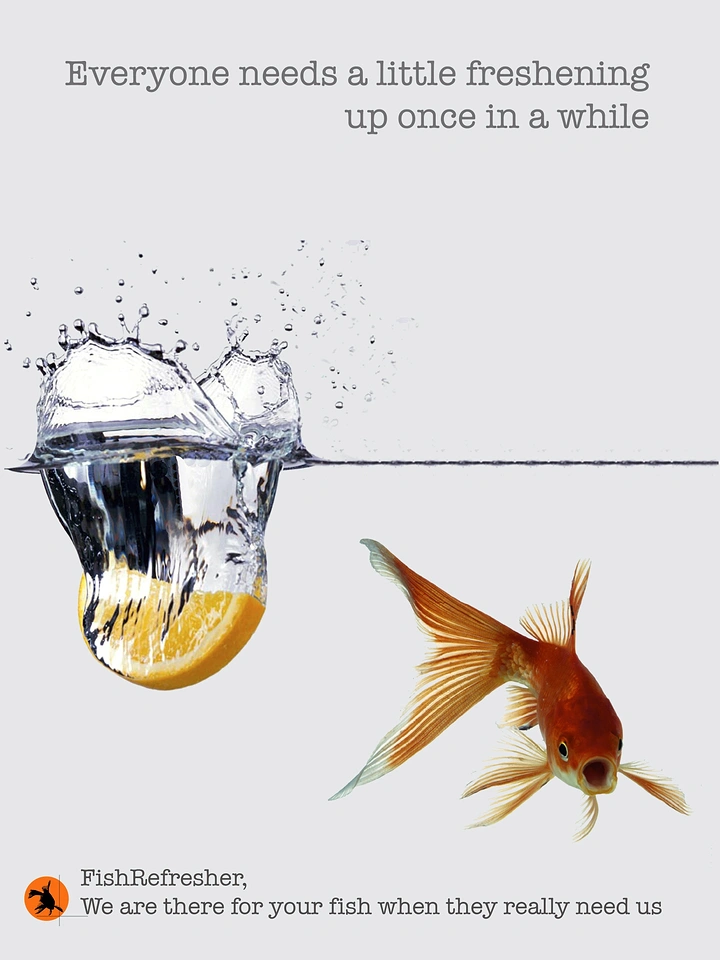 Aquarium Shops creative ad: Lemon splash freshening fish water