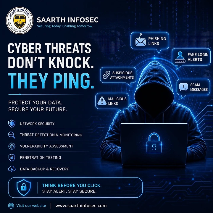 Cybersecurity Companies creative ad: Clever pinging threat message