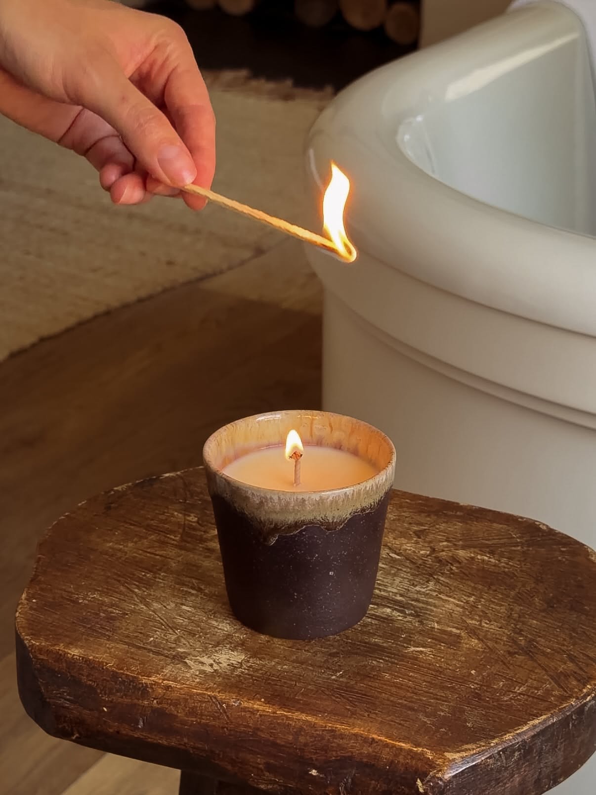 Instagram post: Hand-scrawled 'fill your cup' over candle, slide 2