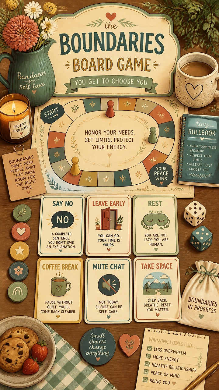 Board Games & Game Cafes creative ad: Board-game metaphor for personal boundaries