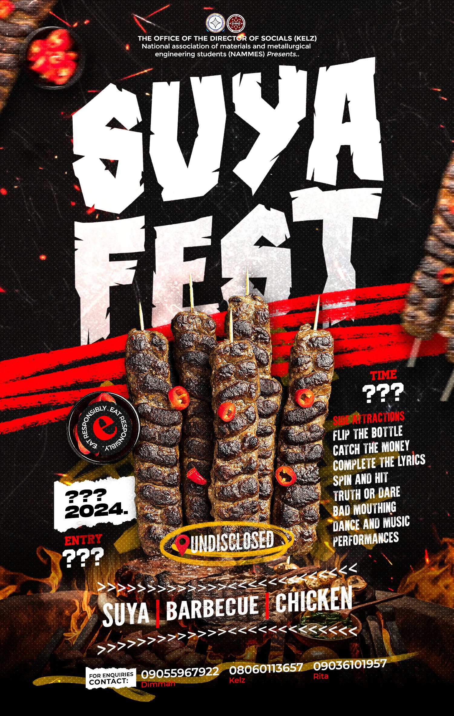 Story: Dramatic typography and skewers