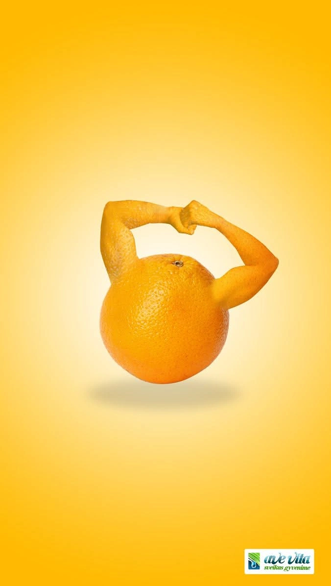 Salad Bars & Healthy Restaurants creative ad: Orange performs a healthy yoga metaphor