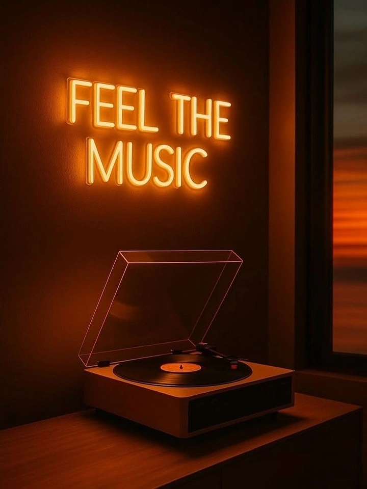 Signage & Sign Makers creative ad: Turntable makes music sign memorable