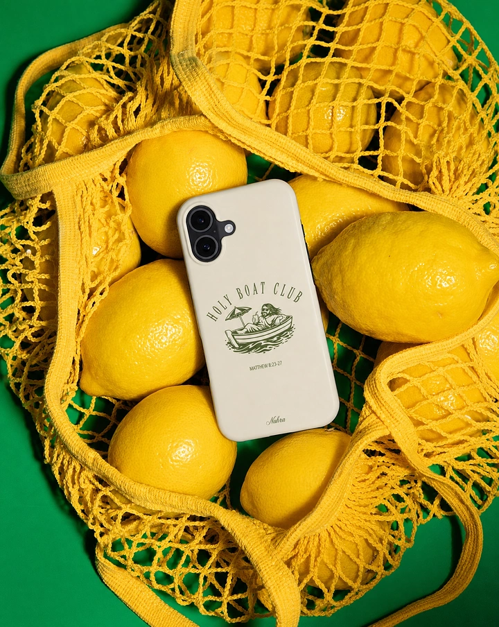 Phone Cases & Mobile Accessories creative ad: Case staged among vivid lemons