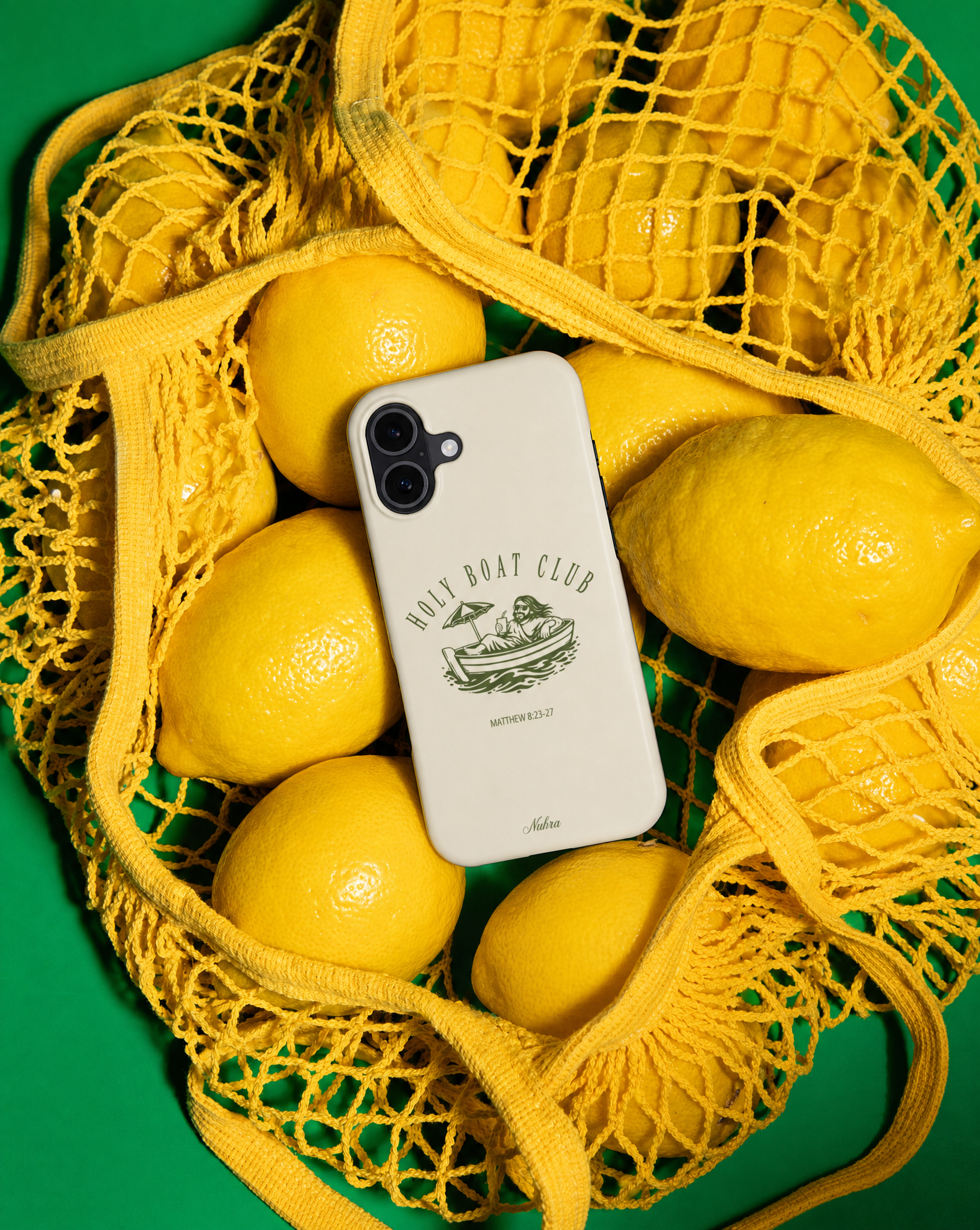 Instagram post: Case staged among vivid lemons