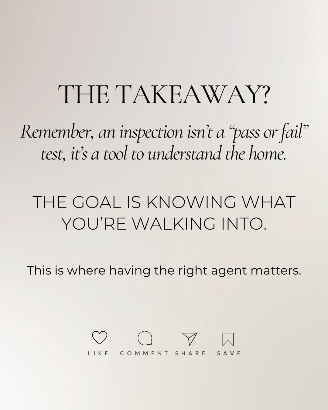 Instagram post: Clever copy reframes scary inspection reports, slide 5