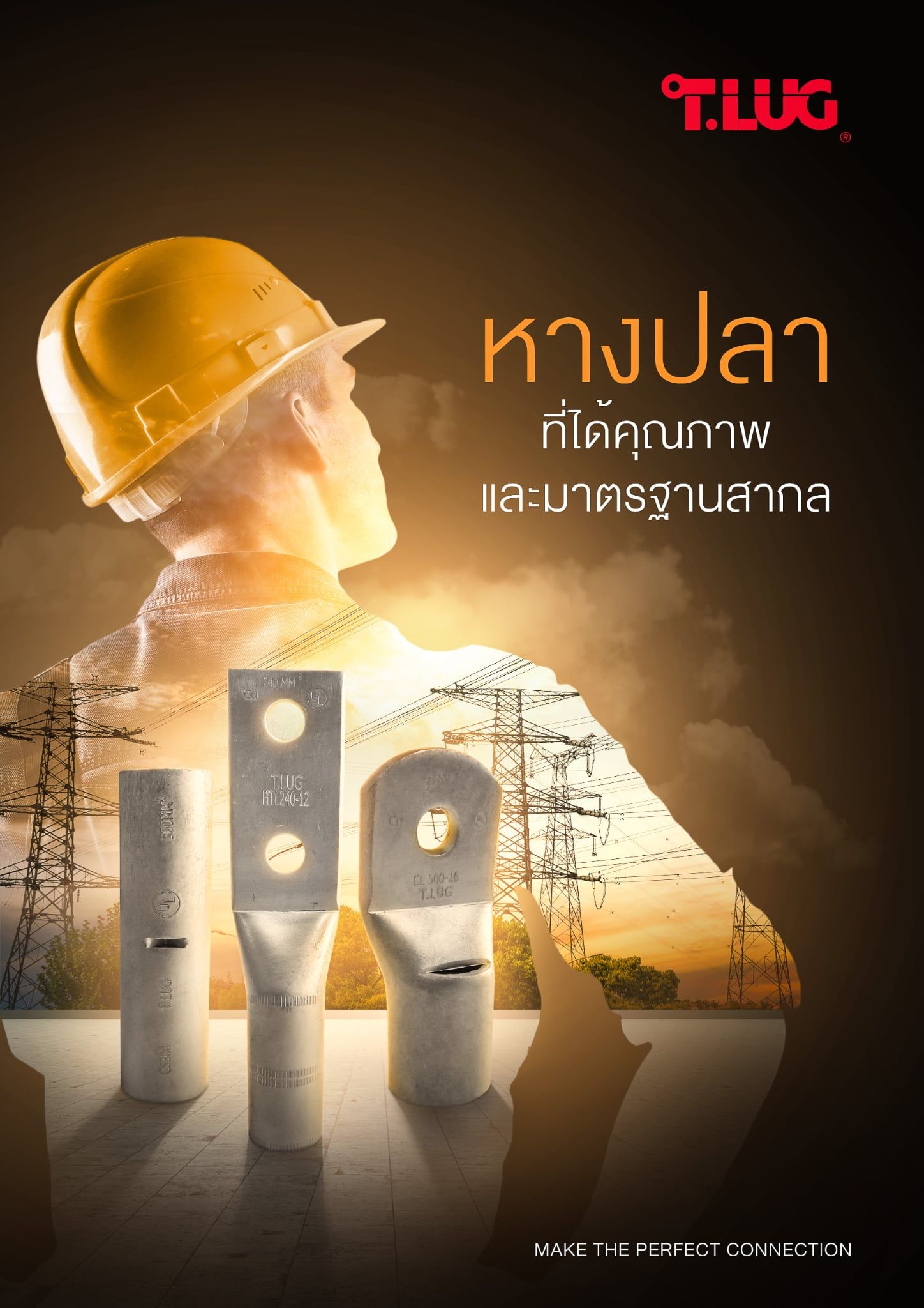 Story: Cable lugs inside worker's double-exposure silhouette