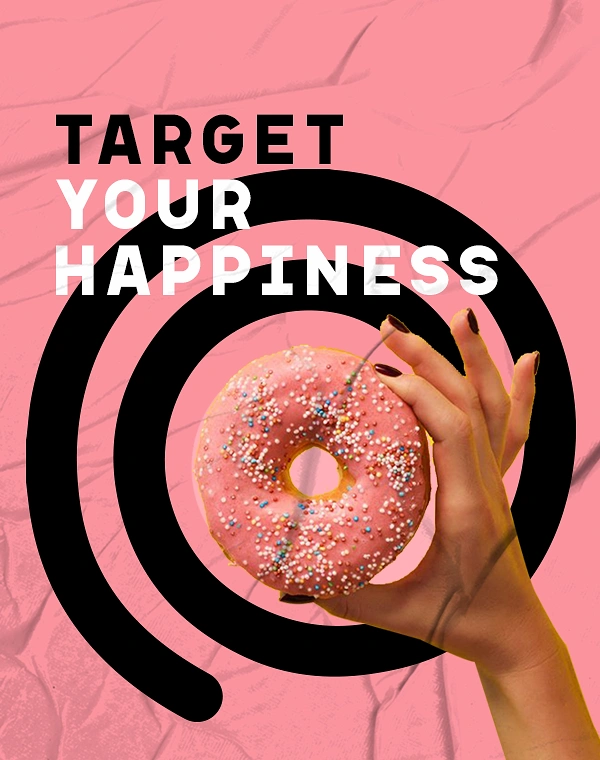 Donut Shops creative ad: Target metaphor frames donut happiness
