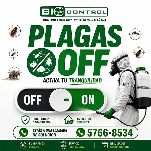 Pest Control creative ad: On/off switch pun: pests switched off