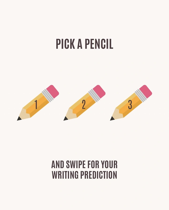 Test Prep & Exam Coaching creative ad: Interactive pencil-choice prediction concept