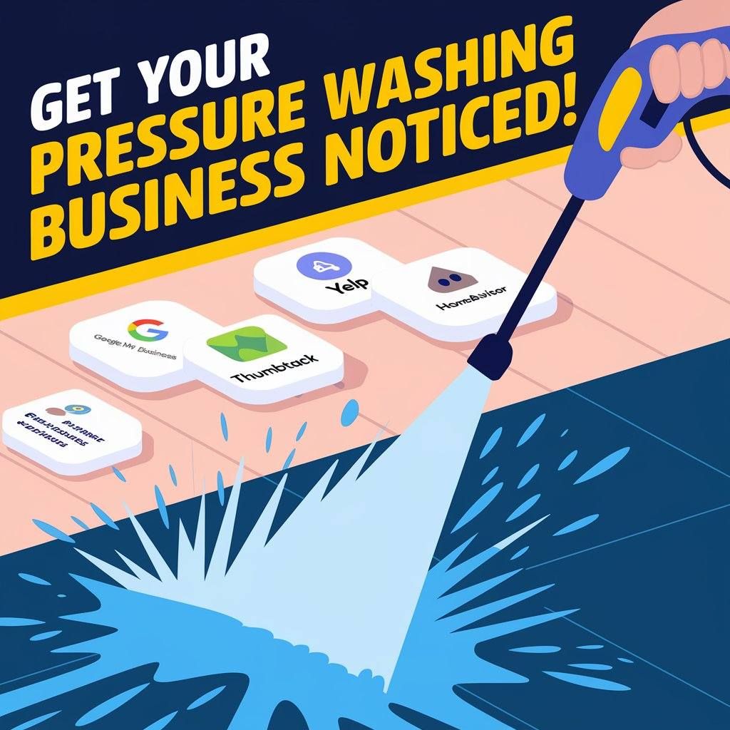 Instagram post: Playful pressure-washing business metaphor