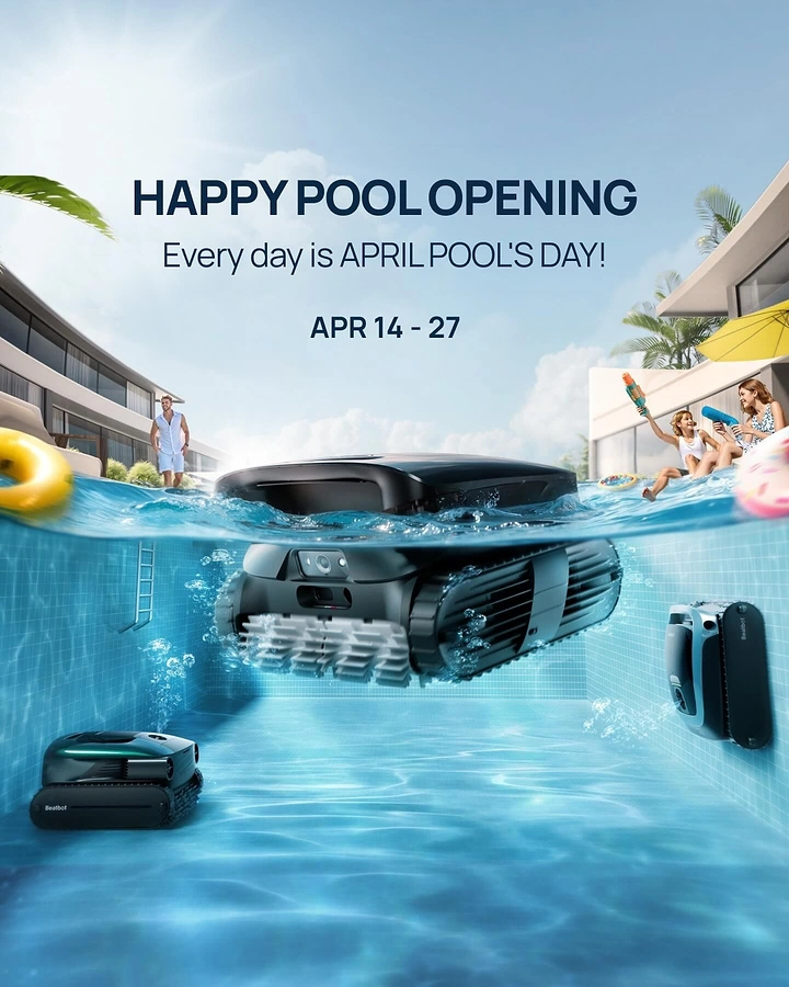 Swimming Pools & Pool Care creative ad: April Pool's Day product pun