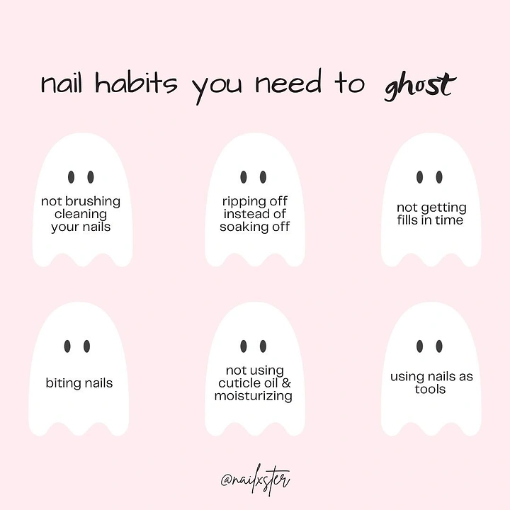 Nail Salons creative ad: Ghost pun: nail habits to ghost