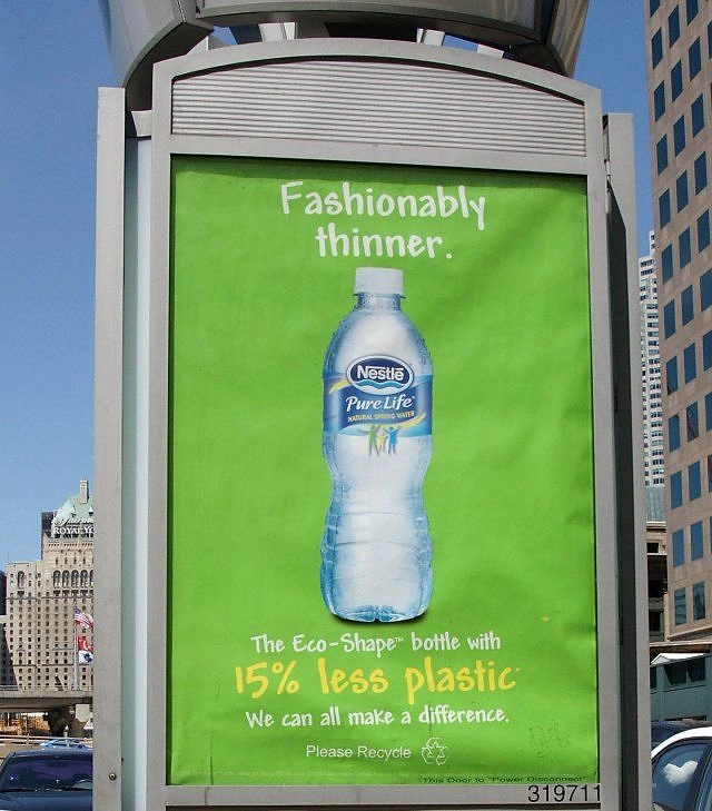 Packaged Drinking Water creative ad: Thinner bottle becomes witty fashion statement