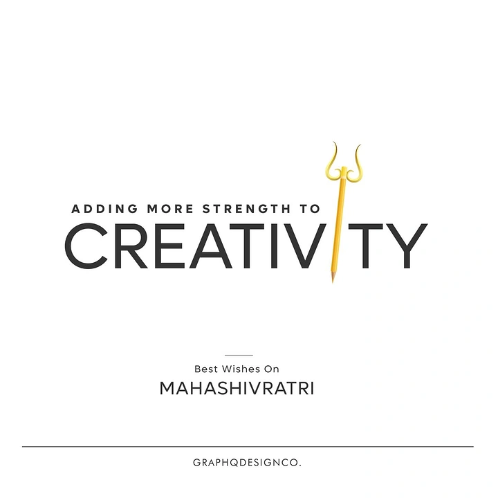 other-festival creative ad: Pencil shaped like a trishul replacing the letter I