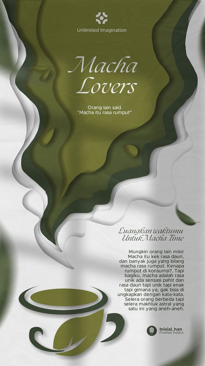 Tea & Chai Brands creative ad: Paper-cut layers form matcha steam