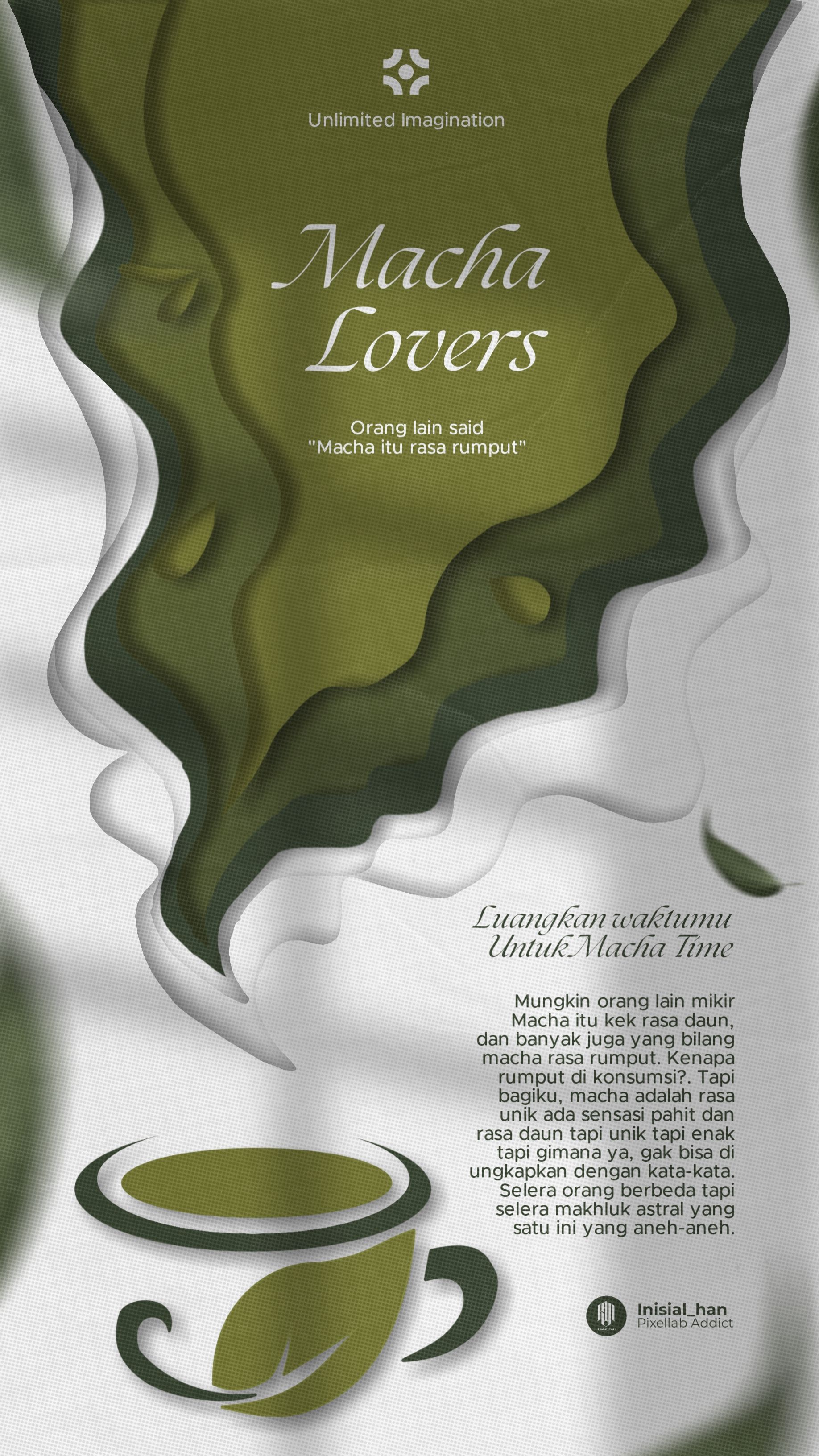 Story: Paper-cut layers form matcha steam
