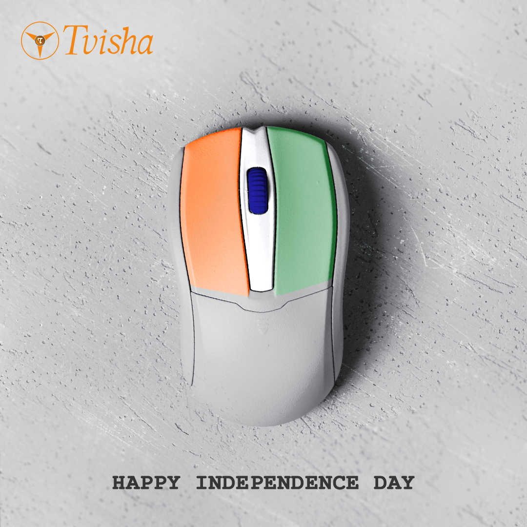Independence Day Instagram post: Tricolour computer mouse as flag