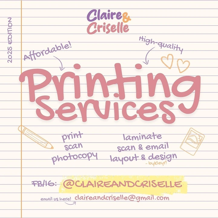 Printing Shops creative ad: Handwritten notebook-paper doodle concept