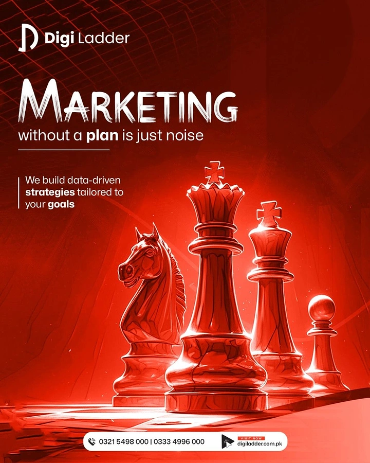 Agency creative ad: Chess pieces as marketing-strategy metaphor