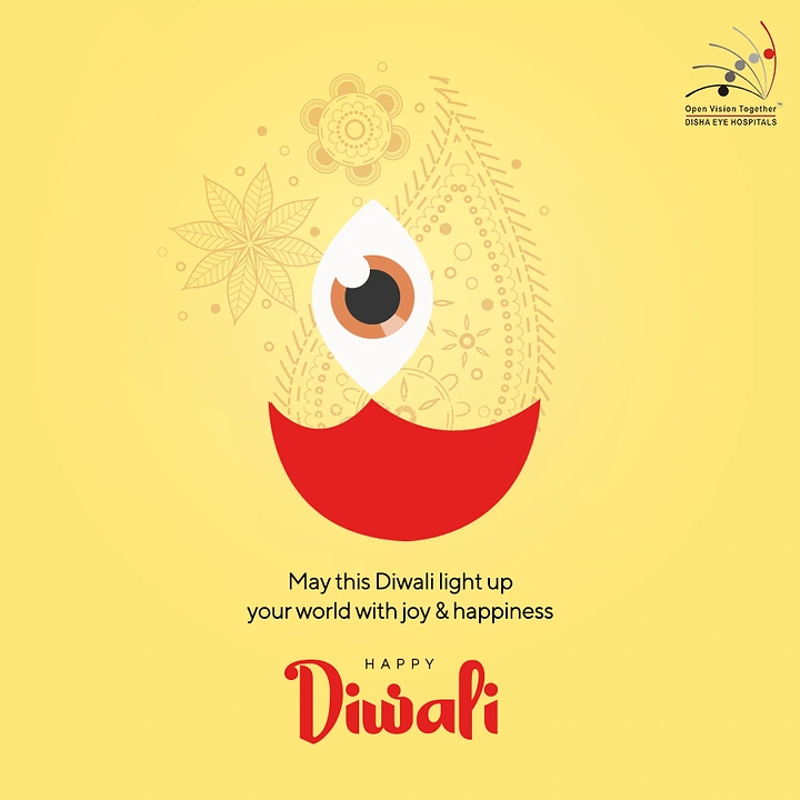 Diwali creative ad: Flat diya whose flame is an eye