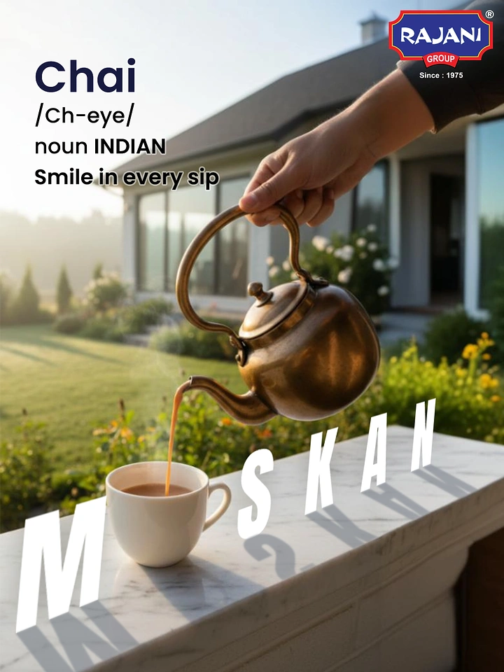 Tea & Chai Brands creative ad: Dictionary definition, chai equals smile
