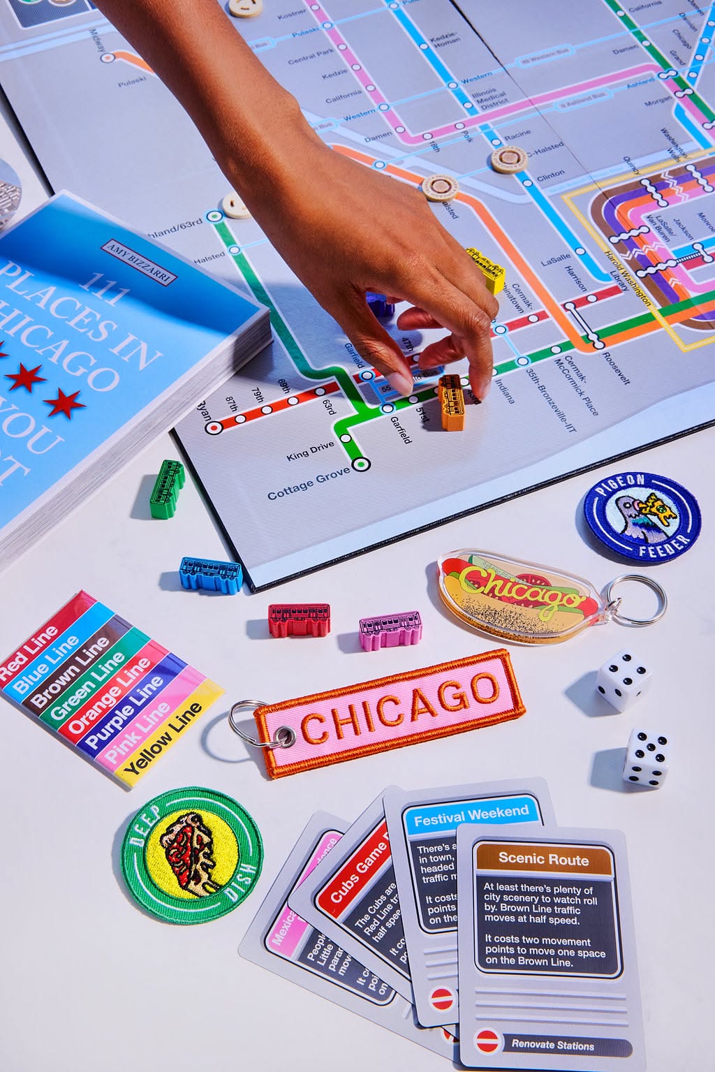 Story: Chicago map game, strong overhead composition