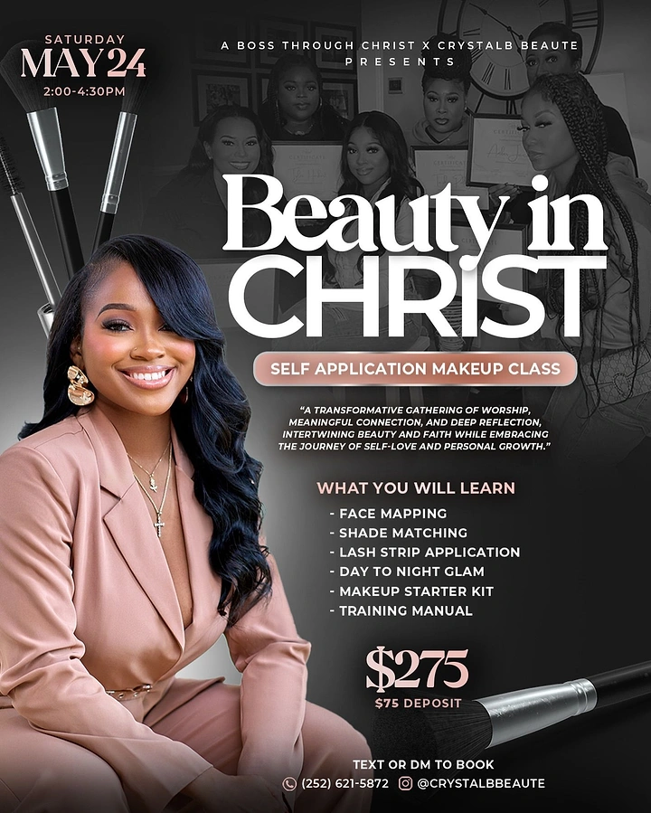 Makeup & Beauty Academies creative ad: Distinctive faith-led makeup-class positioning