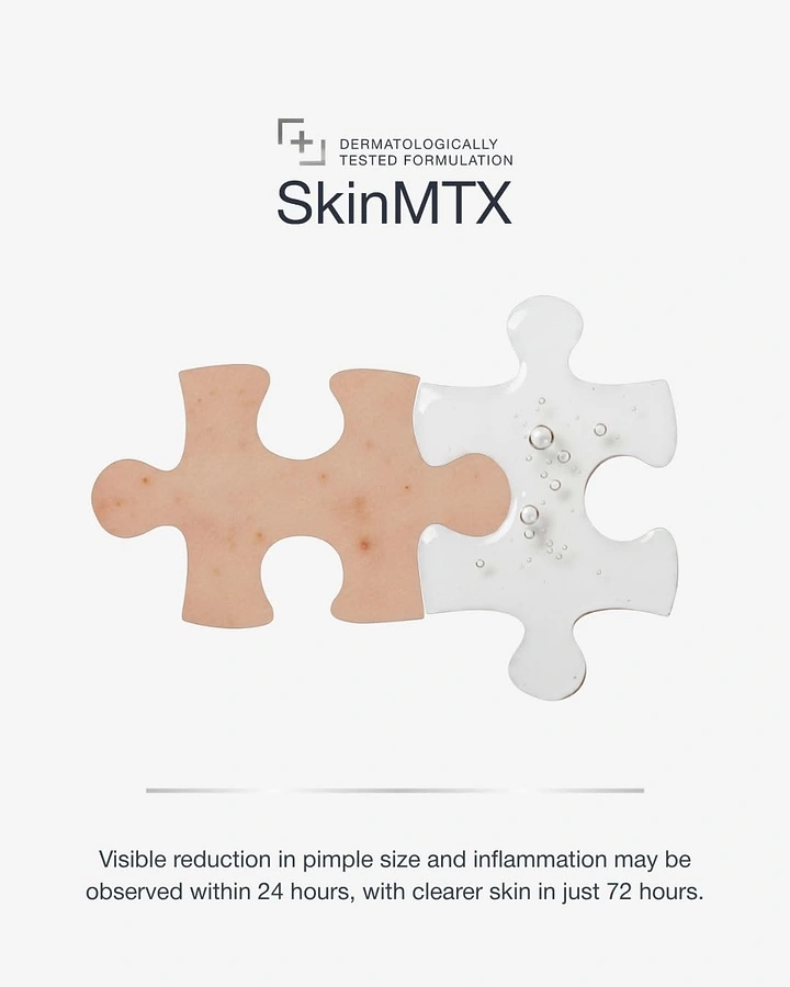 Skin & Cosmetic Clinics creative ad: Puzzle pieces: acne skin meets gel