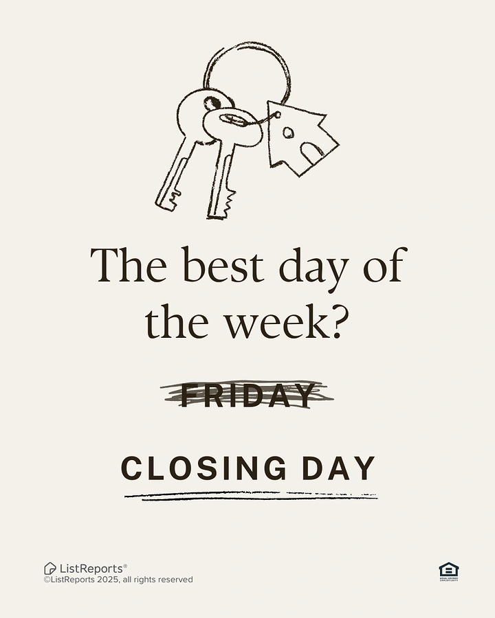 Real Estate Agents creative ad: Friday struck out for Closing Day