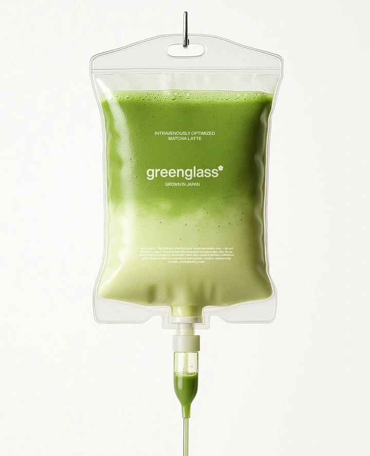 IV Therapy & Drip Bars creative ad: Wellness drink presented as IV bag