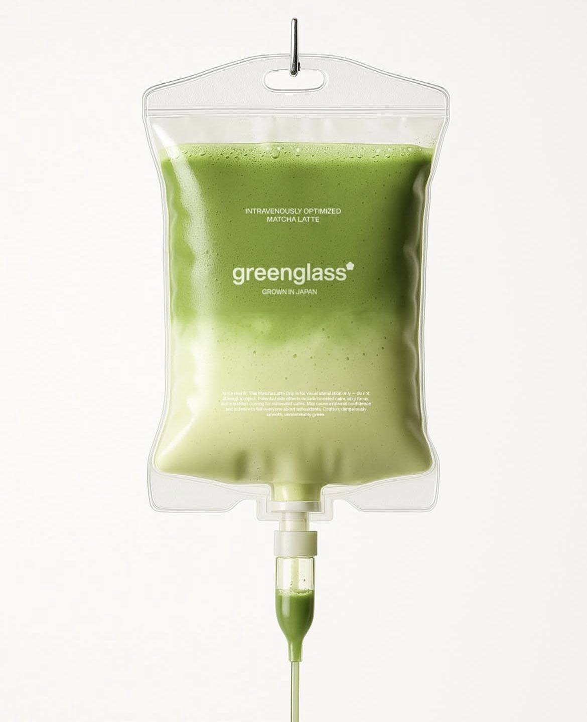 Instagram post: Wellness drink presented as IV bag
