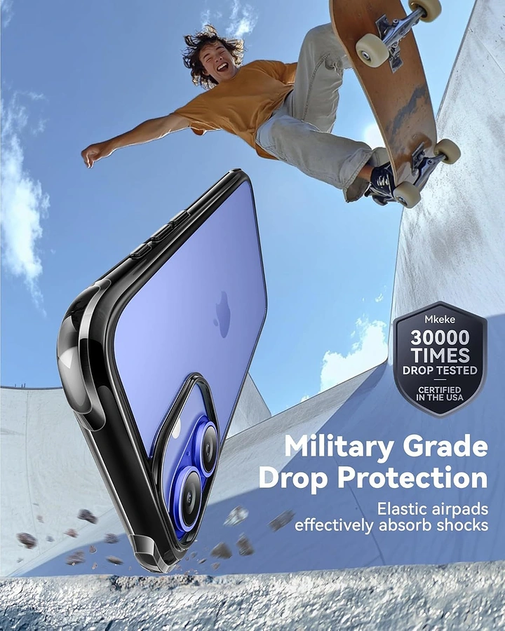 Phone Cases & Mobile Accessories creative ad: Skateboard drop dramatizes protection
