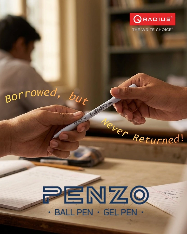 Pens & Writing Instruments creative ad: Borrowed-pen message creates witty narrative
