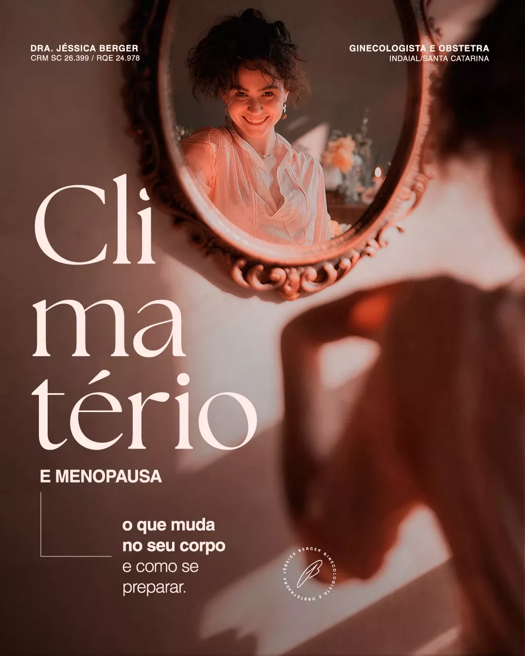 Instagram post: Mirror reflection creates menopause metaphor