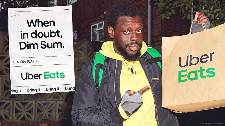 Food Delivery Apps creative ad: Witty copy on strong advertising poster