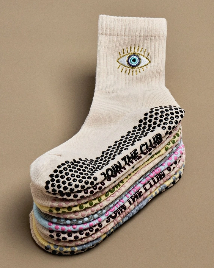 Socks Brands creative ad: Eye motif creates memorable sock identity