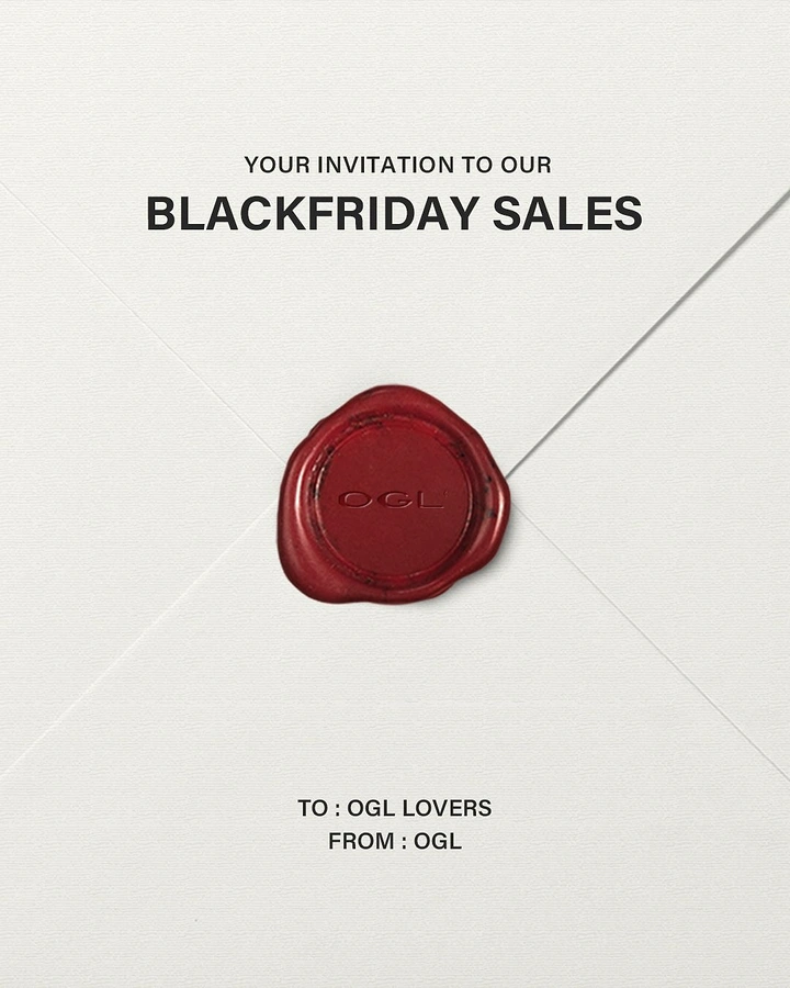 Black Friday creative ad: Red wax seal on a cream envelope
