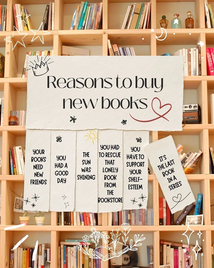 Bookstores creative ad: Witty tear-off paper reasons to buy books