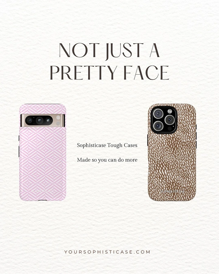 Phone Cases & Mobile Accessories creative ad: Witty pretty-face product copy