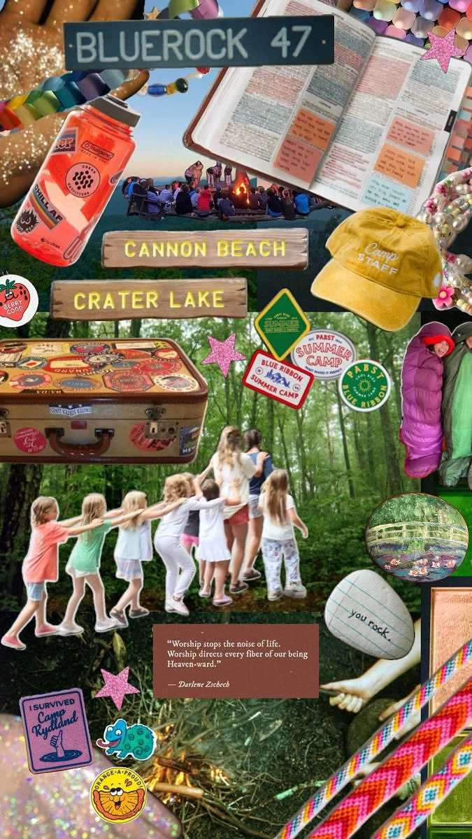 Summer Camps & Kids Activities creative ad: Scrapbook collage sells camp adventure