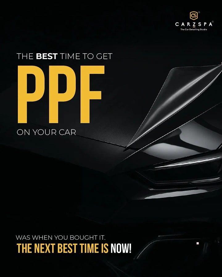 Car Wash & Detailing creative ad: Witty 'best time was then' PPF copy