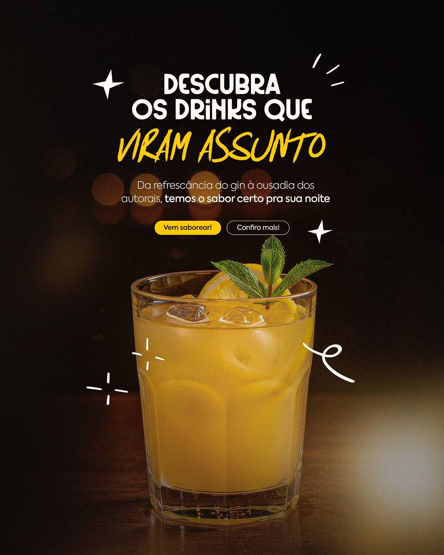 Instagram post: Witty drinks-become-conversation campaign framing