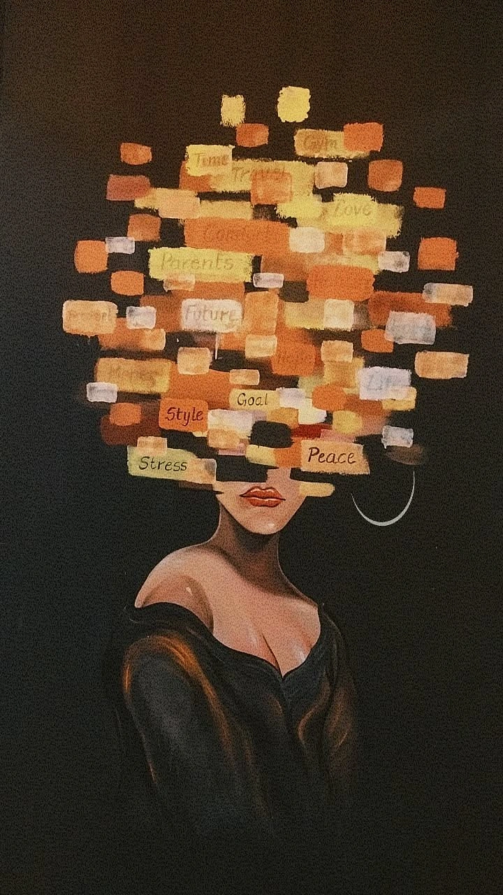 Therapists & Counsellors creative ad: Portrait covered in thought-provoking sticky notes