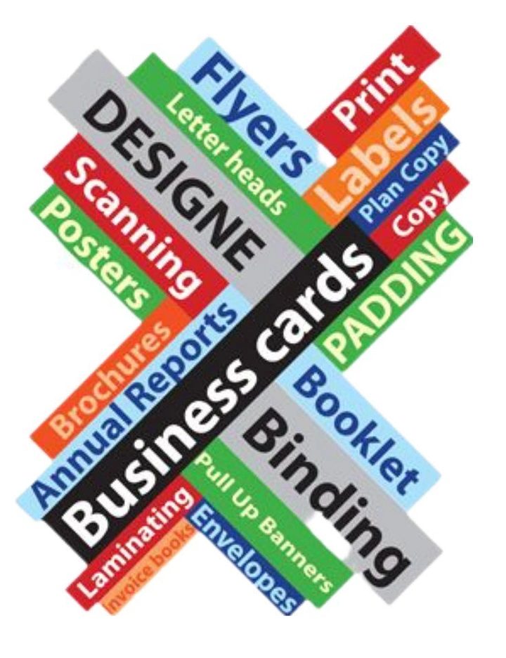Printing Shops creative ad: Crossed printed tape-strip typography idea