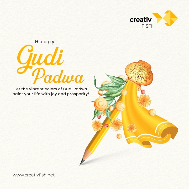 other-festival creative ad: Gudi reimagined as a yellow pencil