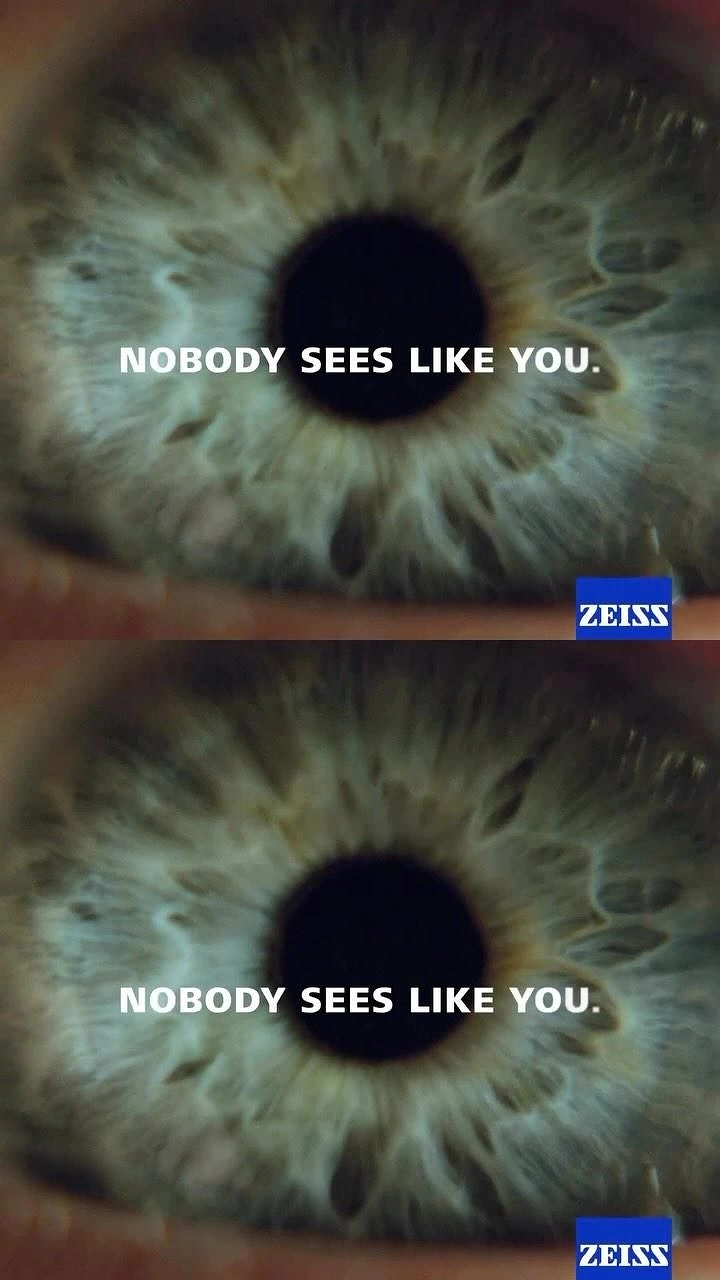 Opticians & Eye Care creative ad: Unique iris macro, 'Nobody sees like you'